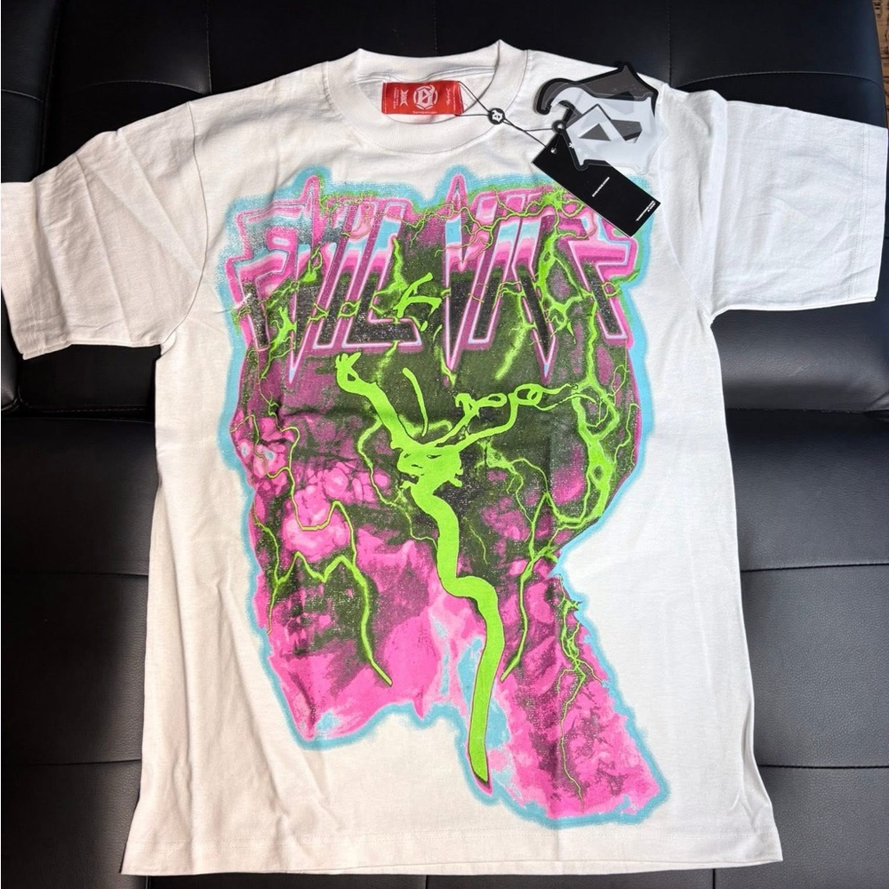 Vibrant Graphic Tee with Neon Accents